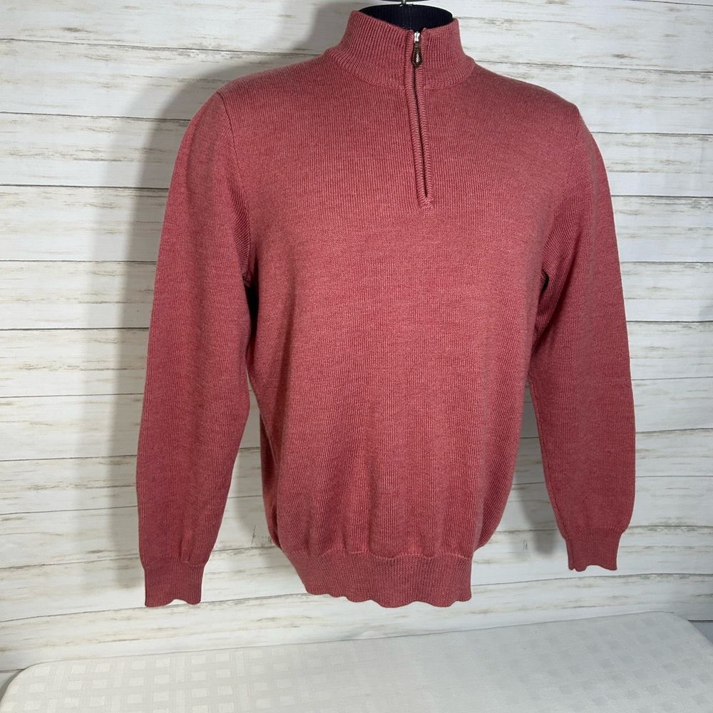 Polo Golf Ralph Lauren Medium Men’s 100% Merino Wool 1/4 Zip Pullover Sweater